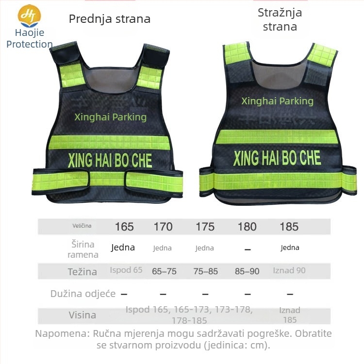 Reflektirajuća sigurnosna vesta za održavanje cesta, komunalne i građevinske radove; vodootporna i prozračna tkanina; reflektirajući 3M materijal visokog sjaja; veličine 170/175/180/185; model 084