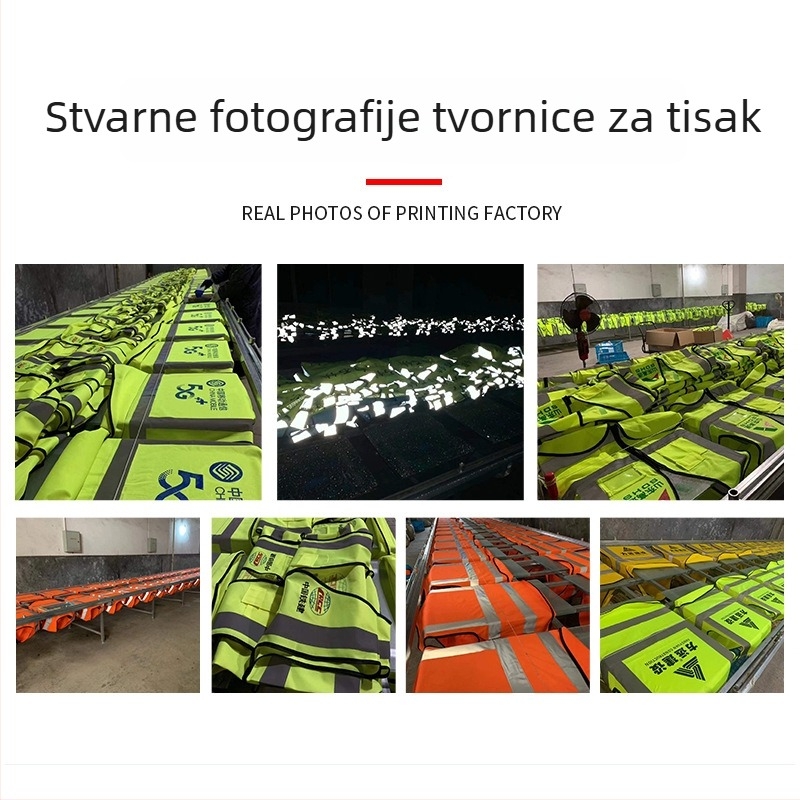 Građevinska reflektirajuća sigurnosna veste, prozračna, fluorescirajuća