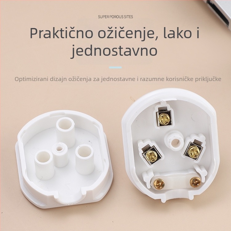 10-16A Kućni trokutasti priključak za napajanje, industrijski trokopolni ravni utikač