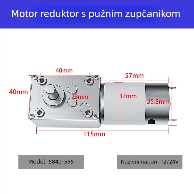 Mikro DC motor s reduktorom, samozaključujući vijčasti prijenos, za Gashapon i automate za prodaju
