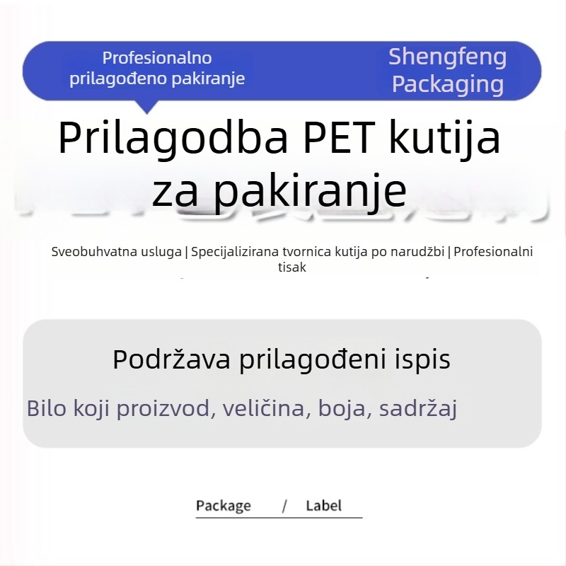 Prilagodljiva nova prozirna PVC kutija za pakiranje, PET i PP plastične kutije za prehrambenu ambalažu