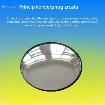 Prednje ogledalo protiv sudara za građevinske strojeve: utovarivač, kopač, traktor, lakši kamion, kamion s kutijom, konveksno donje ogledalo