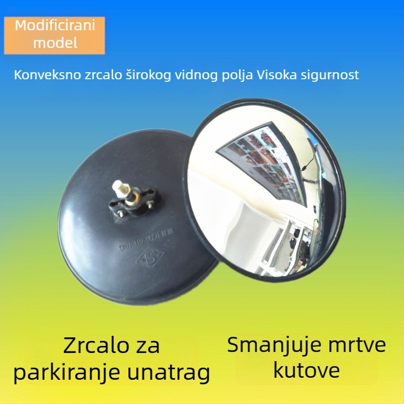 Prednje ogledalo protiv sudara za građevinske strojeve: utovarivač, kopač, traktor, lakši kamion, kamion s kutijom, konveksno donje ogledalo
