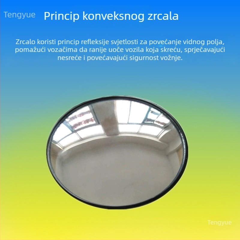 Prednje ogledalo protiv sudara za građevinske strojeve: utovarivač, kopač, traktor, lakši kamion, kamion s kutijom, konveksno donje ogledalo