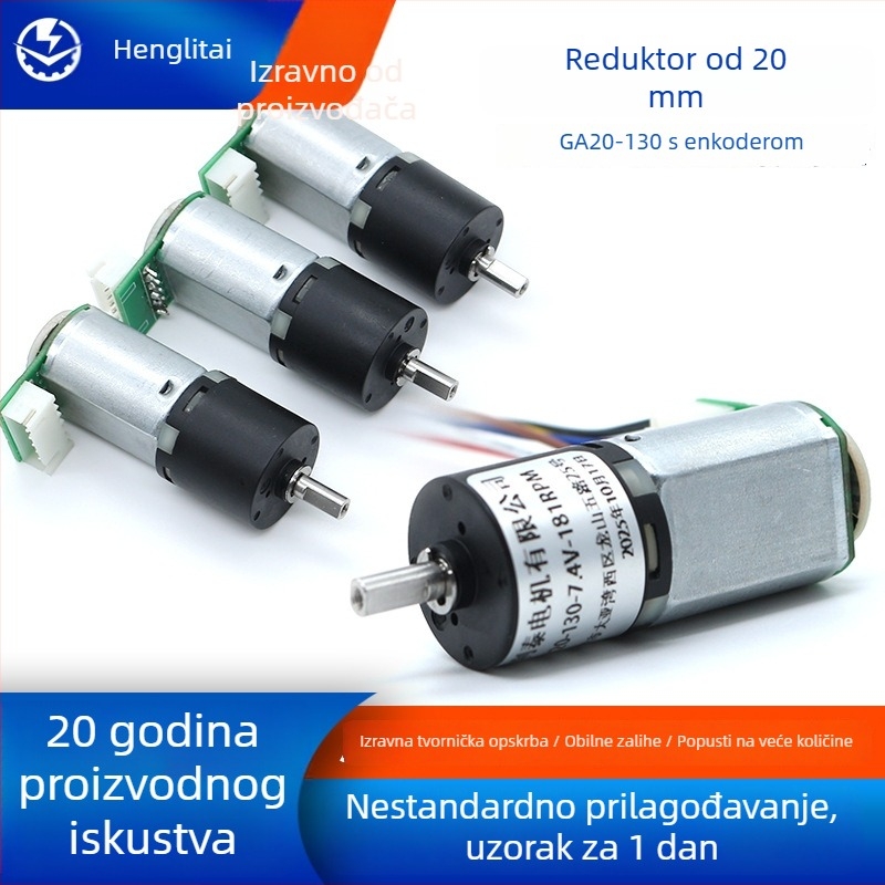 Henglitai GA20-130 s enkoderom, mikro-DC planetarni motor za električni uvijač za kosu i uvijač za trepavice