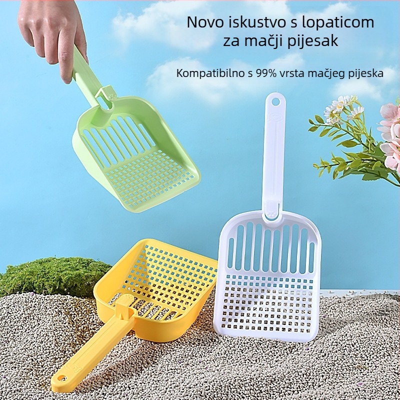 Velika lopatica za mačji pijesak s finim otvorima, za tofu pijesak