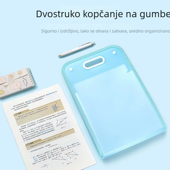 A4 uspravna akordeonska mapa s 13 pretinaca za dokumente, debeli PP materijal, prenosni organizator