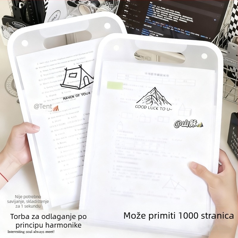 Ins stil vertikalni A4 dokument mapa, torba za testne papire i harmonika-organizator dokumenata