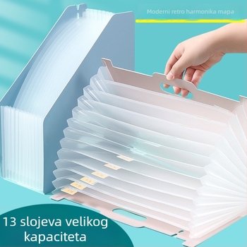 A4 harmonijska mapa s 13 pretinaca, uspravni organizator za dokumente