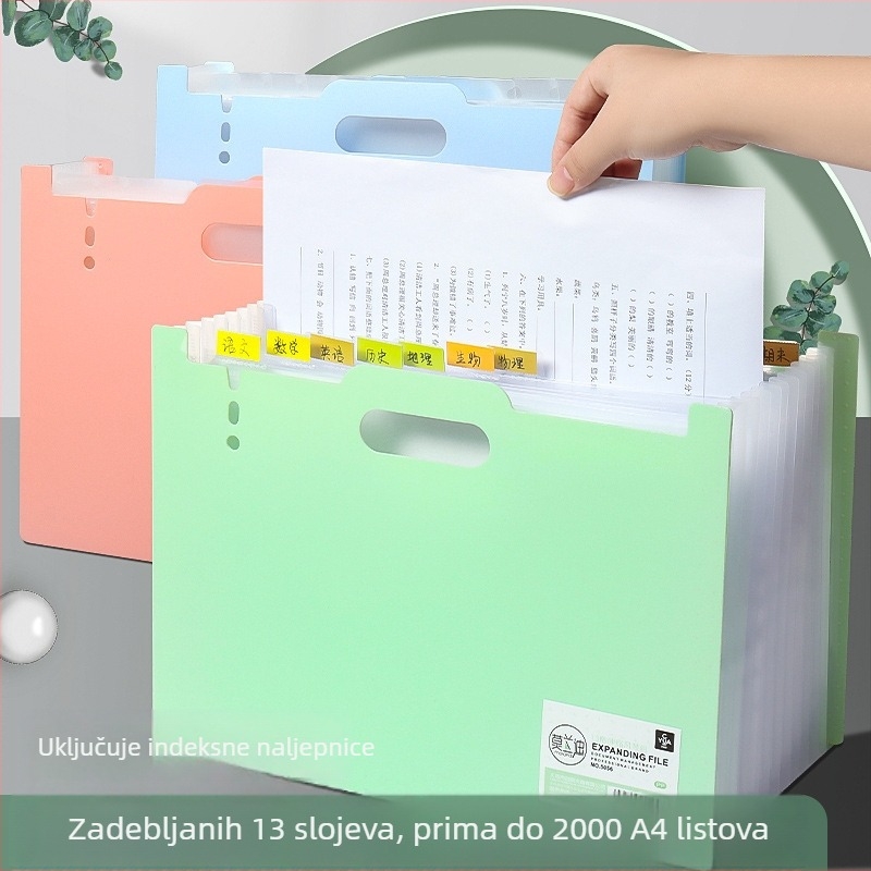 A4 harmonijska mapa s 13 pretinaca, uspravni organizator za dokumente