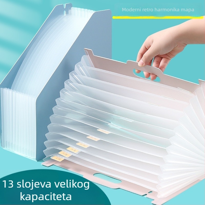 A4 harmonijska mapa s 13 pretinaca, uspravni organizator za dokumente