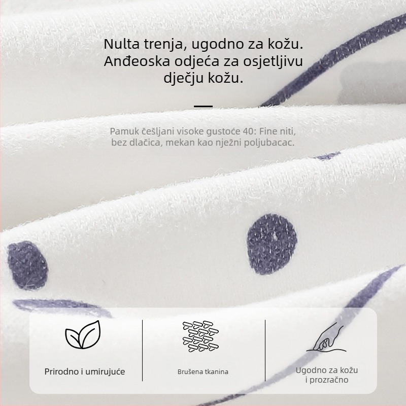 Dječji set od 100% pamuka, nježan na koži, za proljeće i jesen, dvodjelni, unisex, s motivom crtanih likova, gornji dio s dugim rukavima i kratke hlače