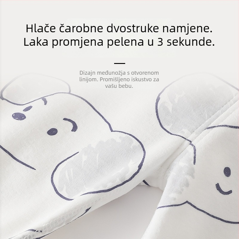 Dječji set od 100% pamuka, nježan na koži, za proljeće i jesen, dvodjelni, unisex, s motivom crtanih likova, gornji dio s dugim rukavima i kratke hlače