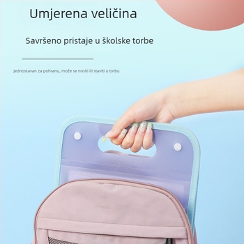 Prijenosna velika kapaciteta akordeonska mapa za učenike, A4 za dokumente i ispite
