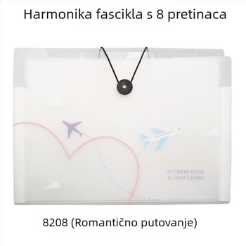 Small Goldfish A4 višeslojna harmonika mapa s 8 pretinaca, prozirne mat PP umetci, sladak organizator