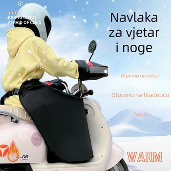 Zimsko zaštitno pokrivalo za električna vozila s zaštitnim nogama i zaštitom od vjetra
