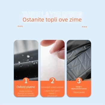 Zimsko zaštitno pokrivalo za električna vozila s zaštitnim nogama i zaštitom od vjetra