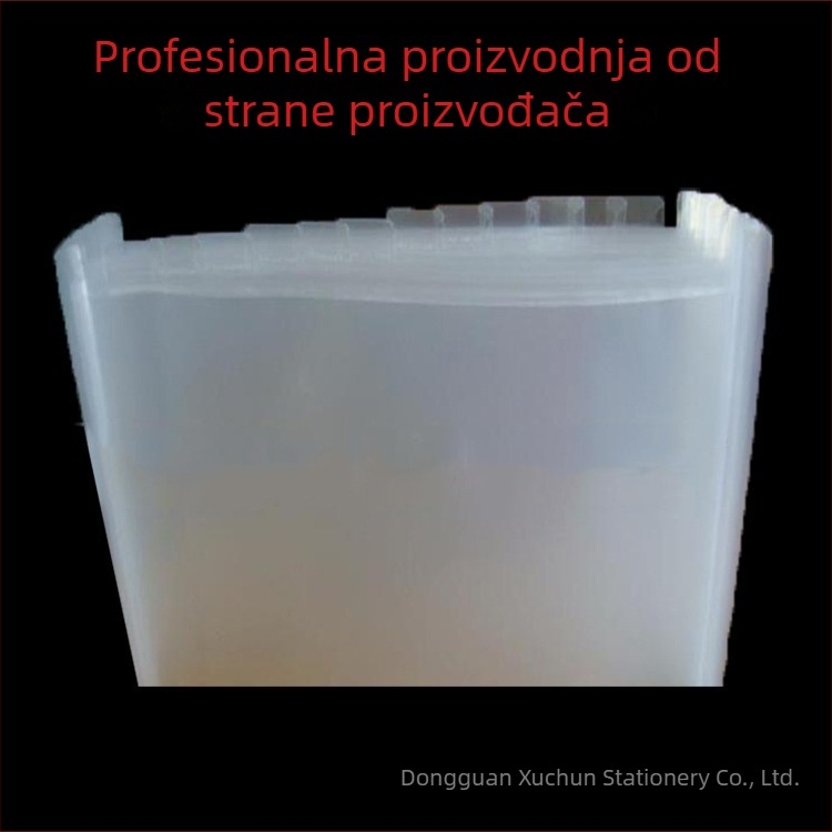Unutarnje stranice u obliku akordeona sa 12 džepova za plastične mape B5/A4/FC