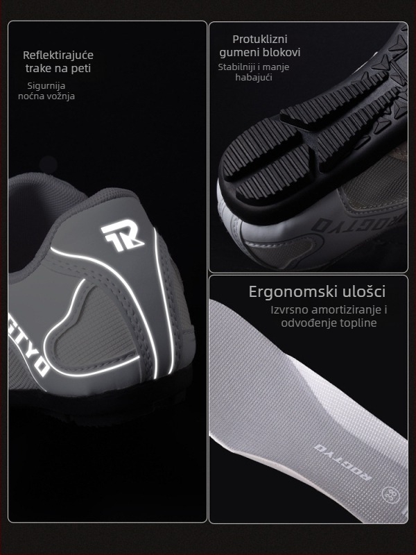 Unisex cipele za biciklizam za planinske i cestovne bicikle, bez zaključavanja, sve sezone