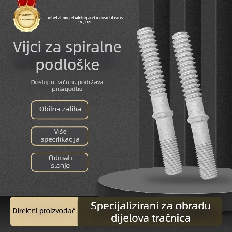 Vruće galvanizirane vijčane tračnice, željeznički dodaci s kompletnim specifikacijama, spiralne čelične tračnice za industrijsku i rudarsku uporabu