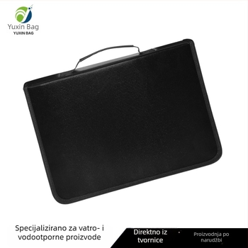 Vodootporan i vatrootporan dokument folder s akordeonskim pretincima, A4, materijal od staklenih vlakana, 24 pretinaca, s otisnutim logom, prilagodljiv