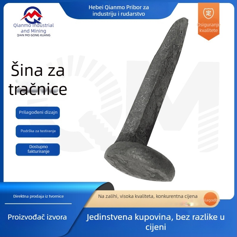 Rudarski željeznički klinovi, ručno izrađeni, 10x100mm i 12x120mm, podloške za tračnice
