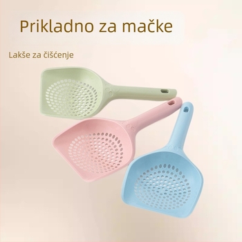 Lopatica za mačji pijesak s kružnim otvorima, univerzalna za mačke i pse, alat za čišćenje s mogućnošću vješanja