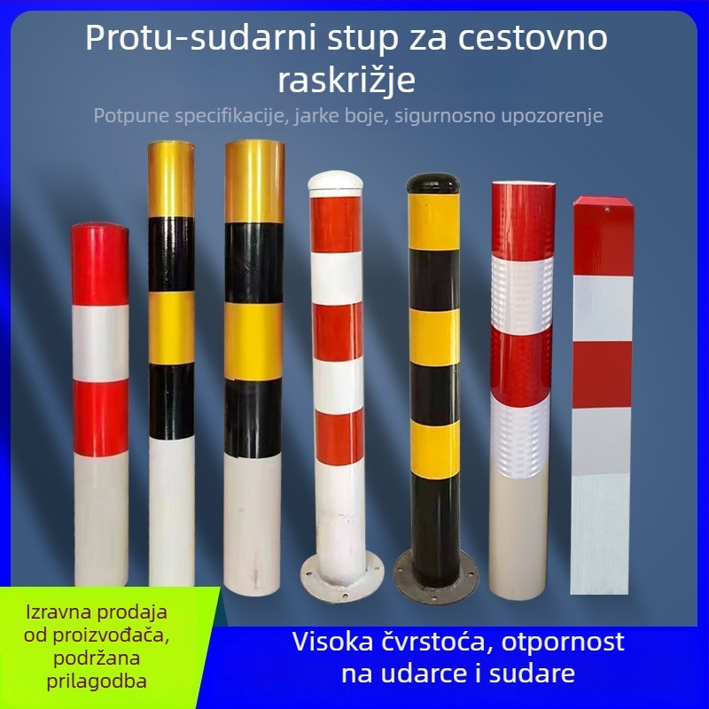Upozoravajući stubovi za cestovni promet — čelične cijevi, PVC cijevi i galvanizirane cijevi, odvojci za parkirališta, trotoarni reflektirajući stupovi