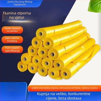 Tunelska tkanina za zračni kanal u rudarskim uvjetima, s pozitivnim tlakom, PVC premaz, zatvarač, vatrootporan