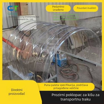 Prozirni zaštitni poklopac za transportnu traku, otporan na prašinu, kišu i snijeg, po mjeri