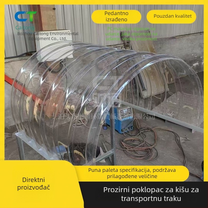 Prozirni zaštitni poklopac za transportnu traku, otporan na prašinu, kišu i snijeg, po mjeri