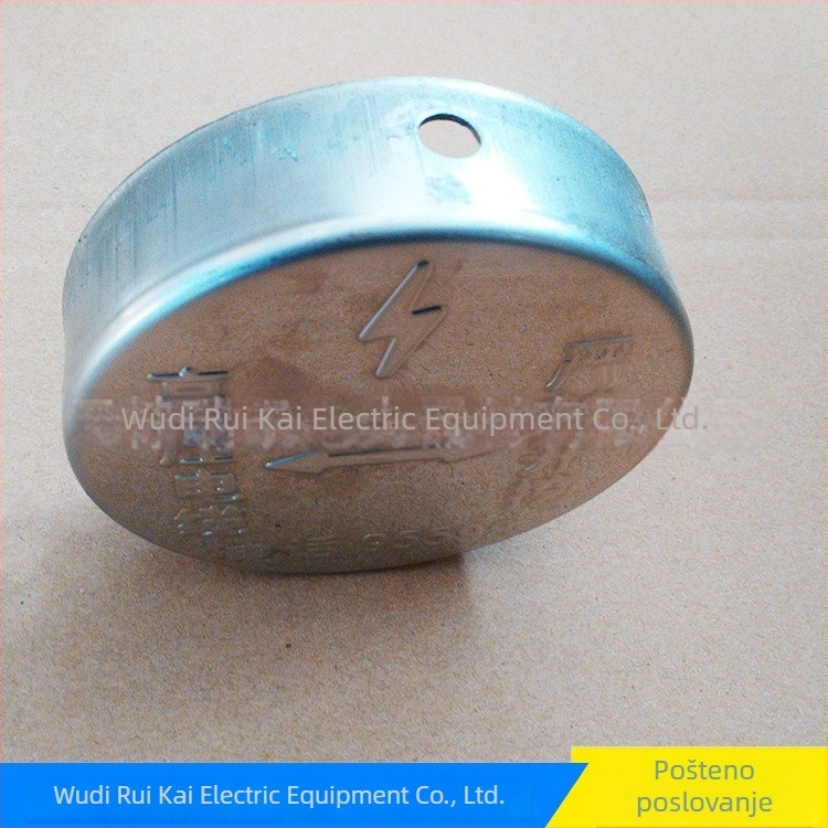 Kružni zemljani kolac i marker trase za kablove i plinovode, identifikacijski poklopac od nehrđajućeg čelika