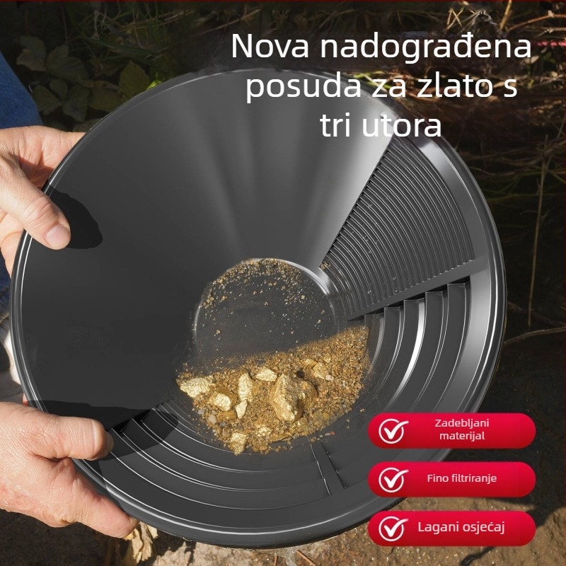Xindongrui SDZ-01 Set alata za traženje zlata s ručnim okretanjem – vanjski sud za ispiranje pijeska, potpuno opremljen komplet
