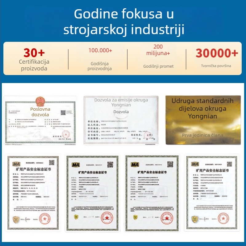 Kotvene šipke s desnim navojem, čelični potporninski vijci s premazom smole za tunele u rudnicima ugljena