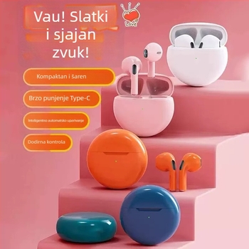 Pro4 druga generacija bežične slušalice s jakim bassom E6S, in-ear za e-sportove i gaming, stereo Bluetooth