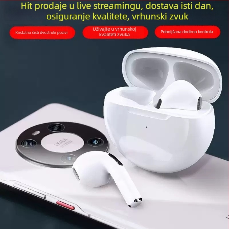 Pro4 druga generacija bežične slušalice s jakim bassom E6S, in-ear za e-sportove i gaming, stereo Bluetooth