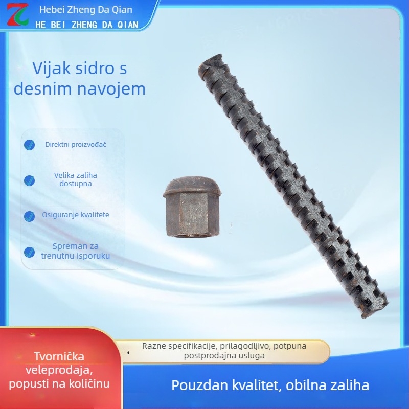 Rudarska podrška: sidro s desnim navojem jednake čvrstoće MGSLW335/20×2200