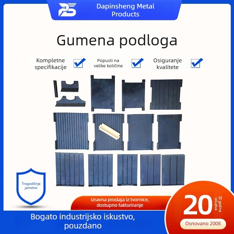 Gumene podloge za željezničke pruge, odvojive tlmične podloge, elastične tlmične podloge