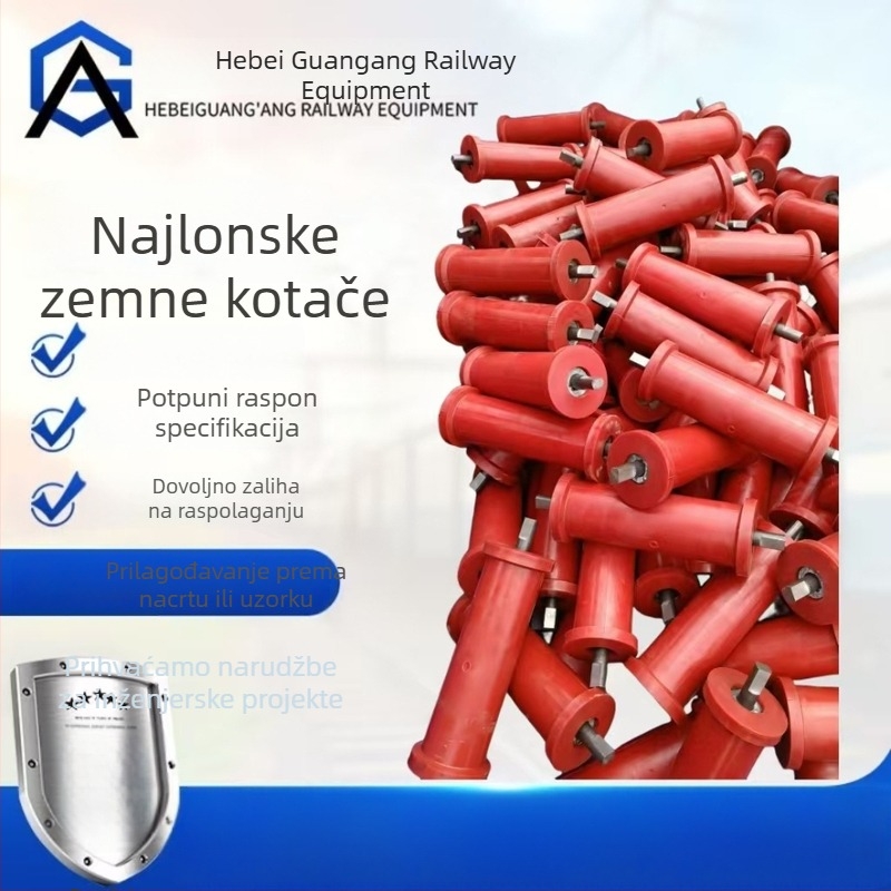 Rudarska podna valjka s nylonnim kolomom, otporna na habanje PU, visoke čvrstoće najlonska valjka