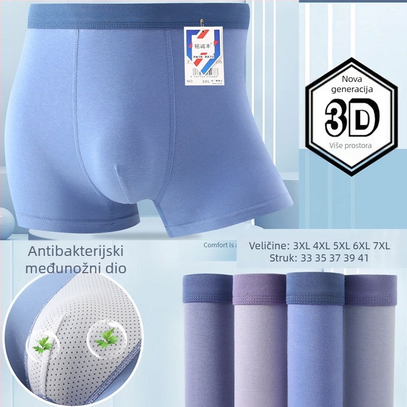 Boxer gaćice za tinejdžere, muške, od pamuka, antibakterijske, prozračne