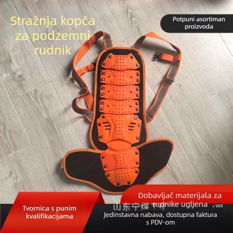 Podzemni klip za leđa s ojačanom zaštitom kralježnice i reflektirajućom sigurnosnom trakom