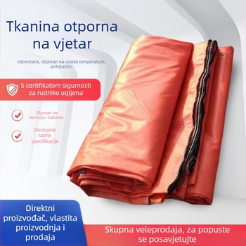 Tkanina za ventilaciju rudarskog tunela - otporna na visoke temperature, antistatična, s ventilacijskim zatvaračem, vatrootporna i otporna na ogrebotine
