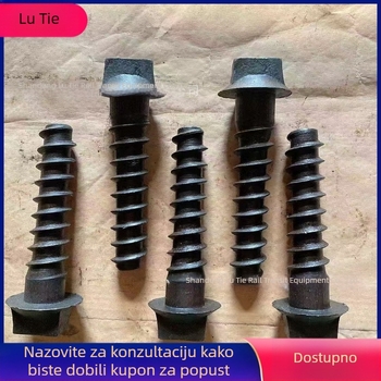 Izolirani spiralni vijak za tračnice, sigurnu pričvršćivanje pruge, otporan na potres i sprječava otpuštanje