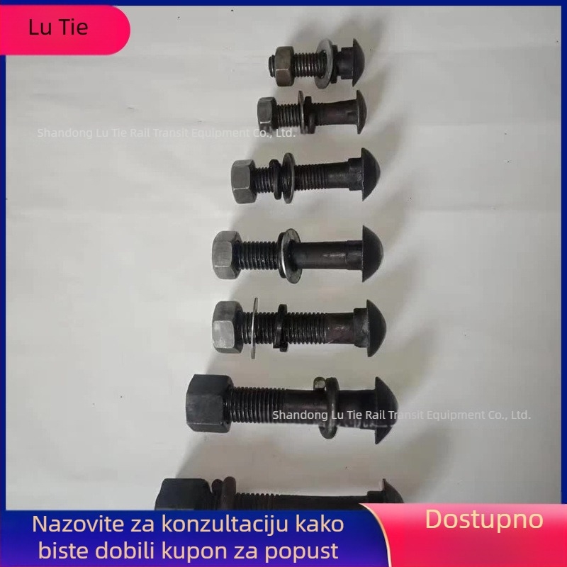 Izolirani spiralni vijak za tračnice, sigurnu pričvršćivanje pruge, otporan na potres i sprječava otpuštanje