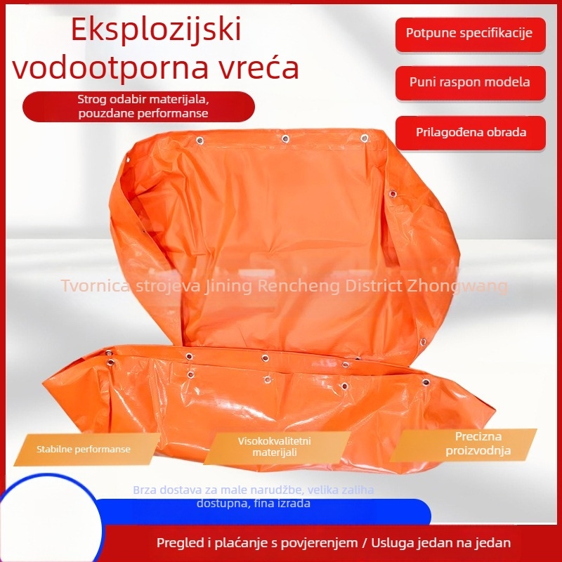 40L eksplozijski otporna vodena vreća za rudnike, nepropusna, otporna na habanje, PVC obložena tkanina