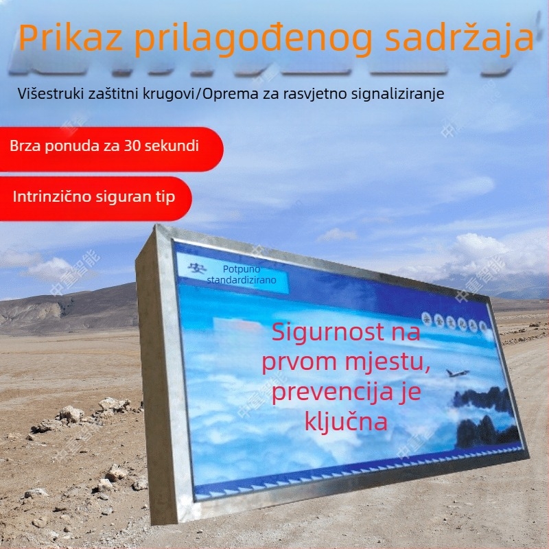 Rudar LED svjetlosna kutija s intrinsičnom sigurnošću, jednostrana ili dvostrana, od nehrđajućeg čelika 304, DHS12L