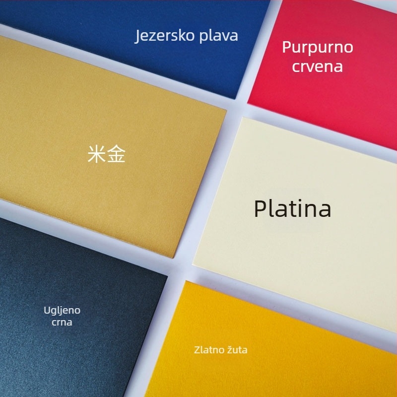 Koverta s ličnim dizajnom od perlatnog papira s logotipom – 22×11 cm, zapadni stil