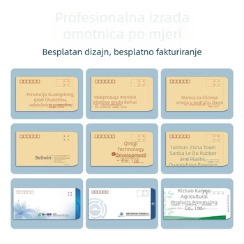 Kraft papirnate kovertice kineskog stila, veličine B6 i No.6/No.7/No.9, za plaće i PDV račune