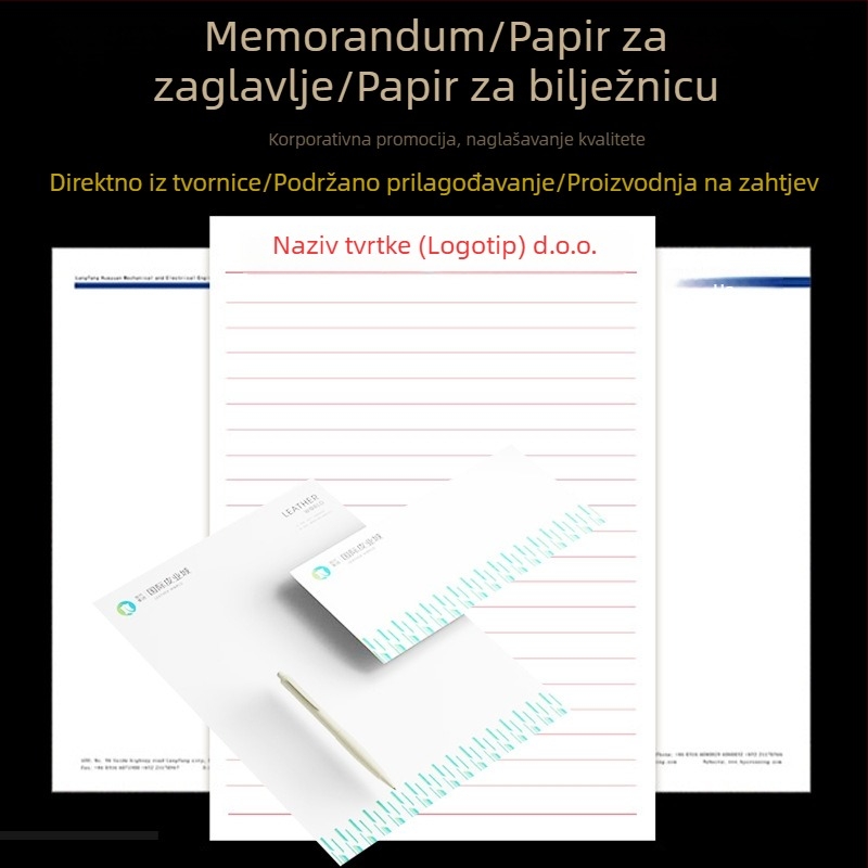 Poslovni papir i papir za dokumente A4/A5 s tiskanim logom