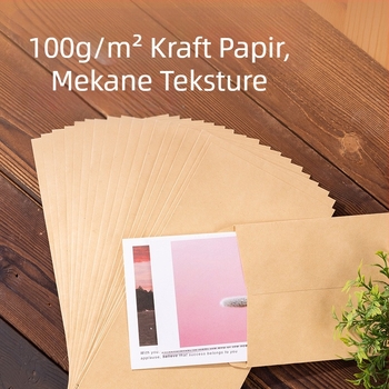 Deli Brand No. 5 koverti od kraft papira, bez otiska, veličina 220x110 mm, model 3423A, 20 komada u pakiranju